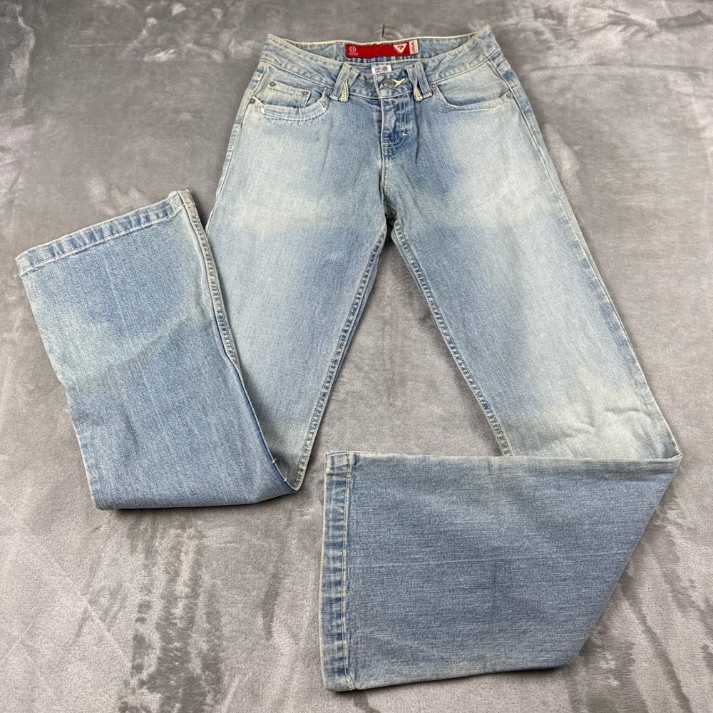 Guess Jeans USA Womens 26 Light Wash Low Rise Flare Denim Vintage Style New